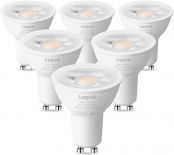 Lepro GU10 LED Bulbs Dimmable, 50W Halogen Equivalent, 5.5W 400LM Spot Light Bulb, 3000K Soft Warm White, 40 Degree Beam Angle, LED Replacement Bulbs for Recessed Track Lighting, 6 Packs