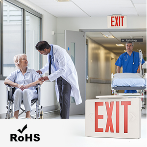 double sided red led exit sign